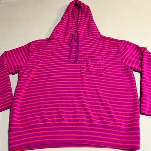 GAP Sweats Hoodie Women’s Medium Pink & Purple Striped Pullover Vintage Soft